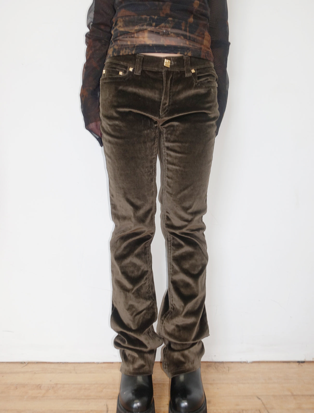 Roberto Cavalli velour pants
