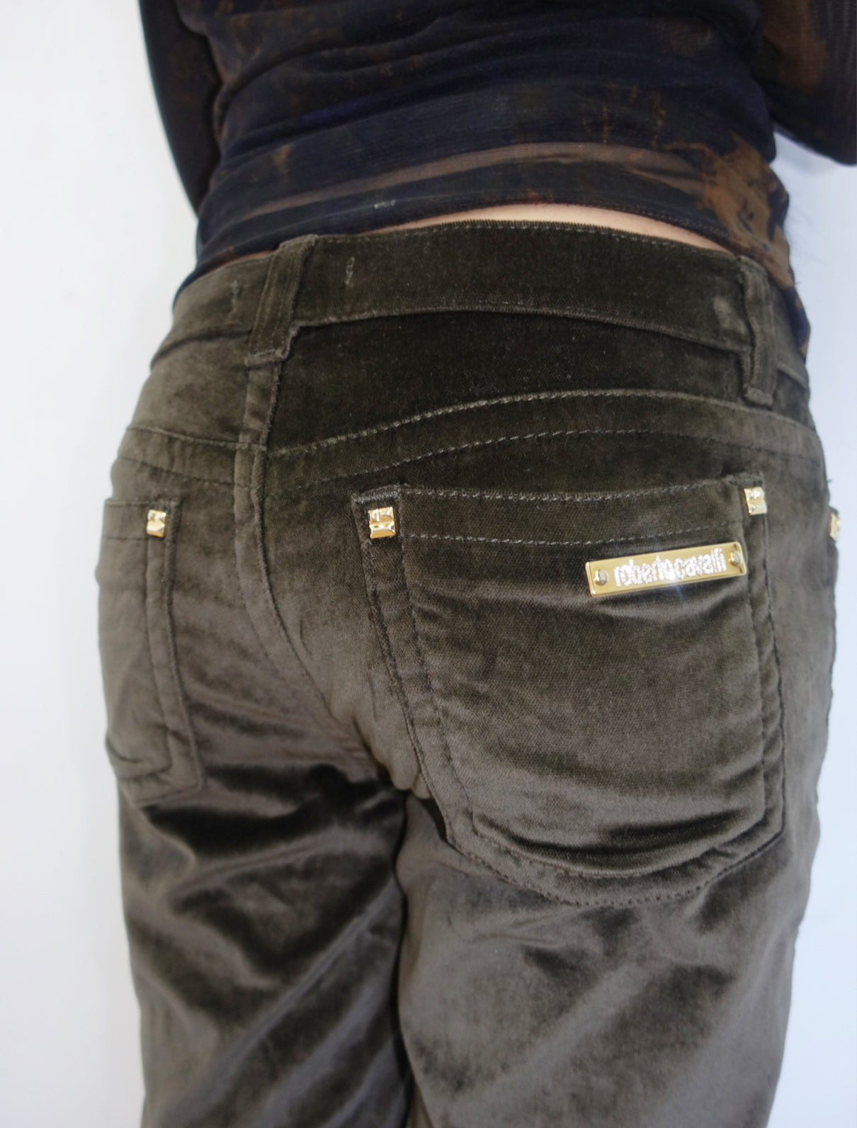 Roberto Cavalli velour pants