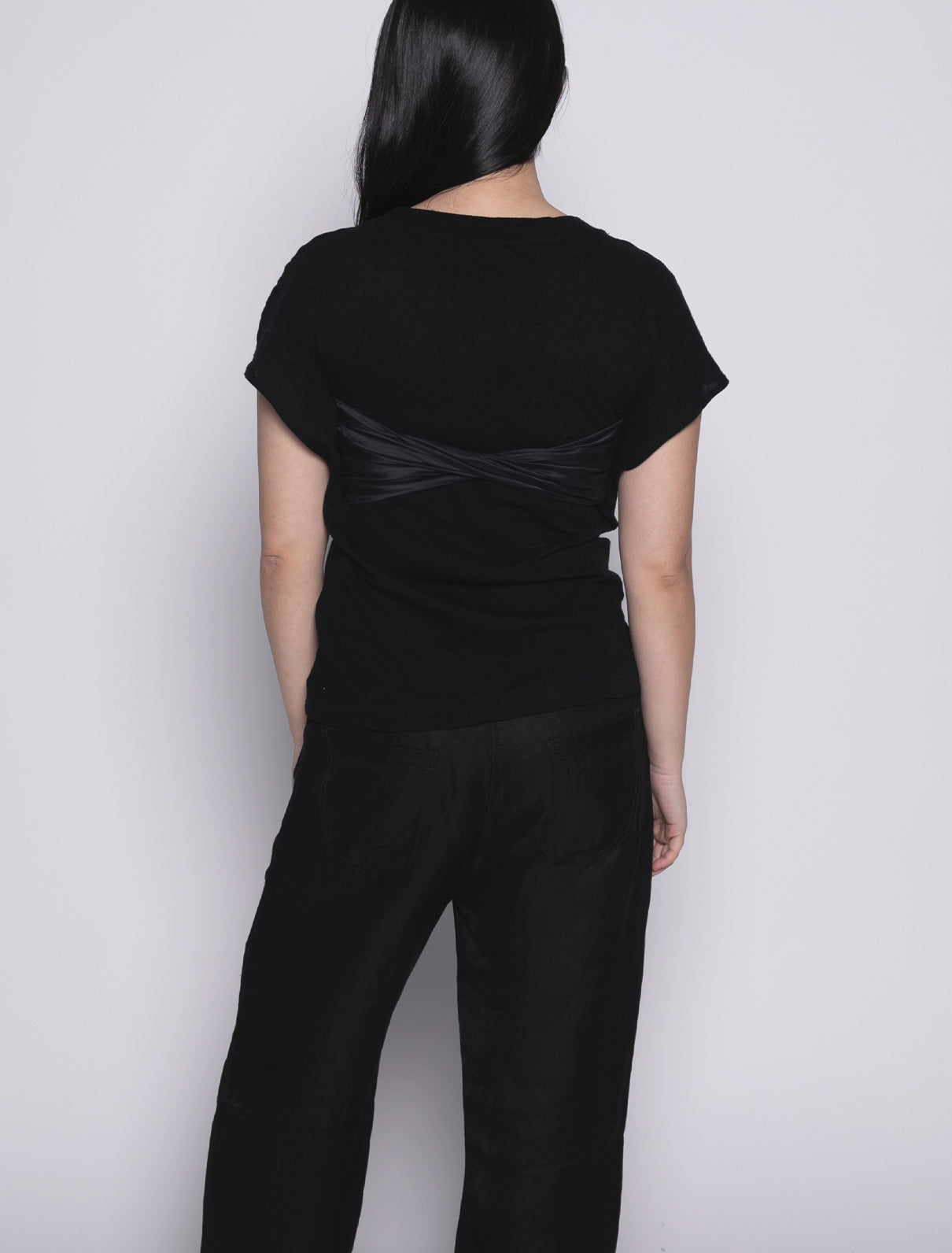 Japanese satin tie top