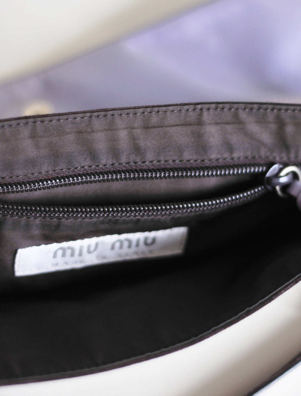 Miu Miu brown suede bag