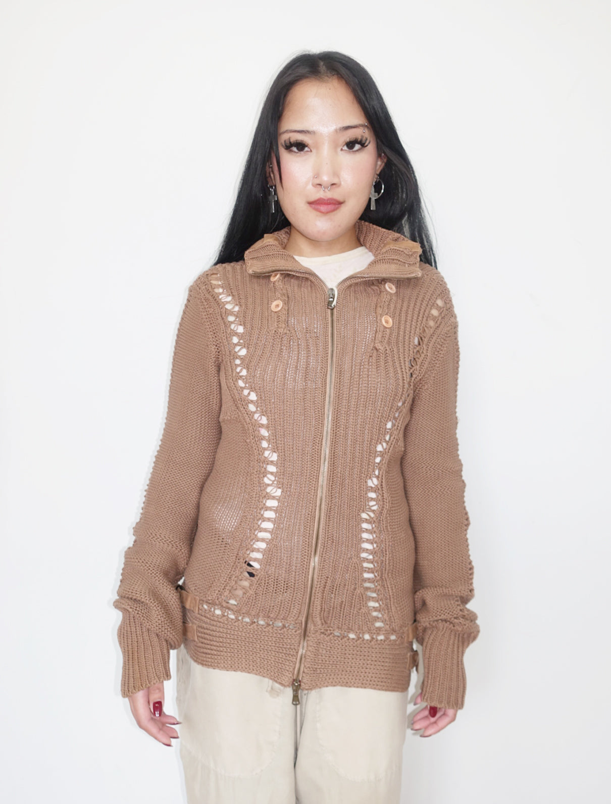 Patrizia Pepe zip cardigan