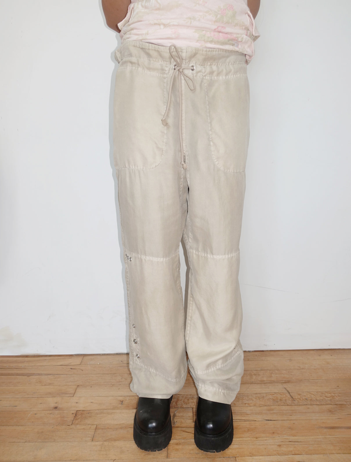 Prada silk cargo pants