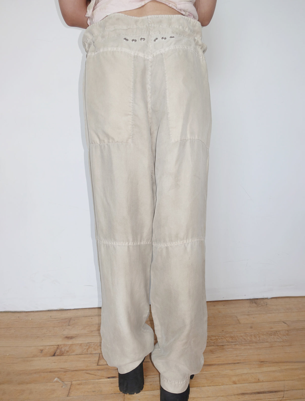 Prada silk cargo pants