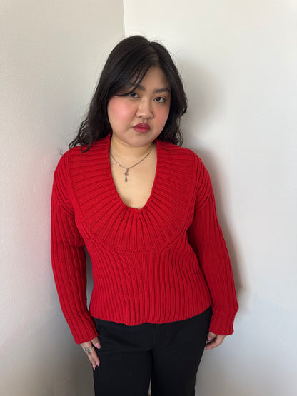 Jil Sander red sweater