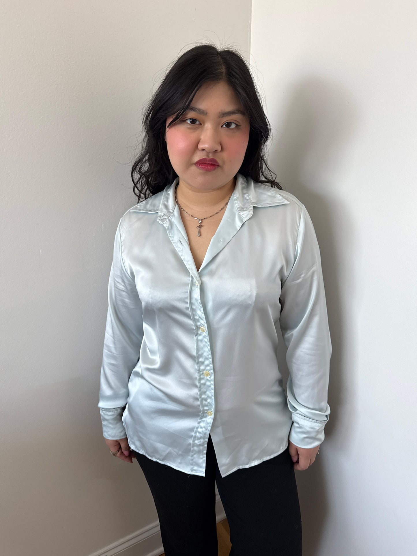 Sisley satin blouse