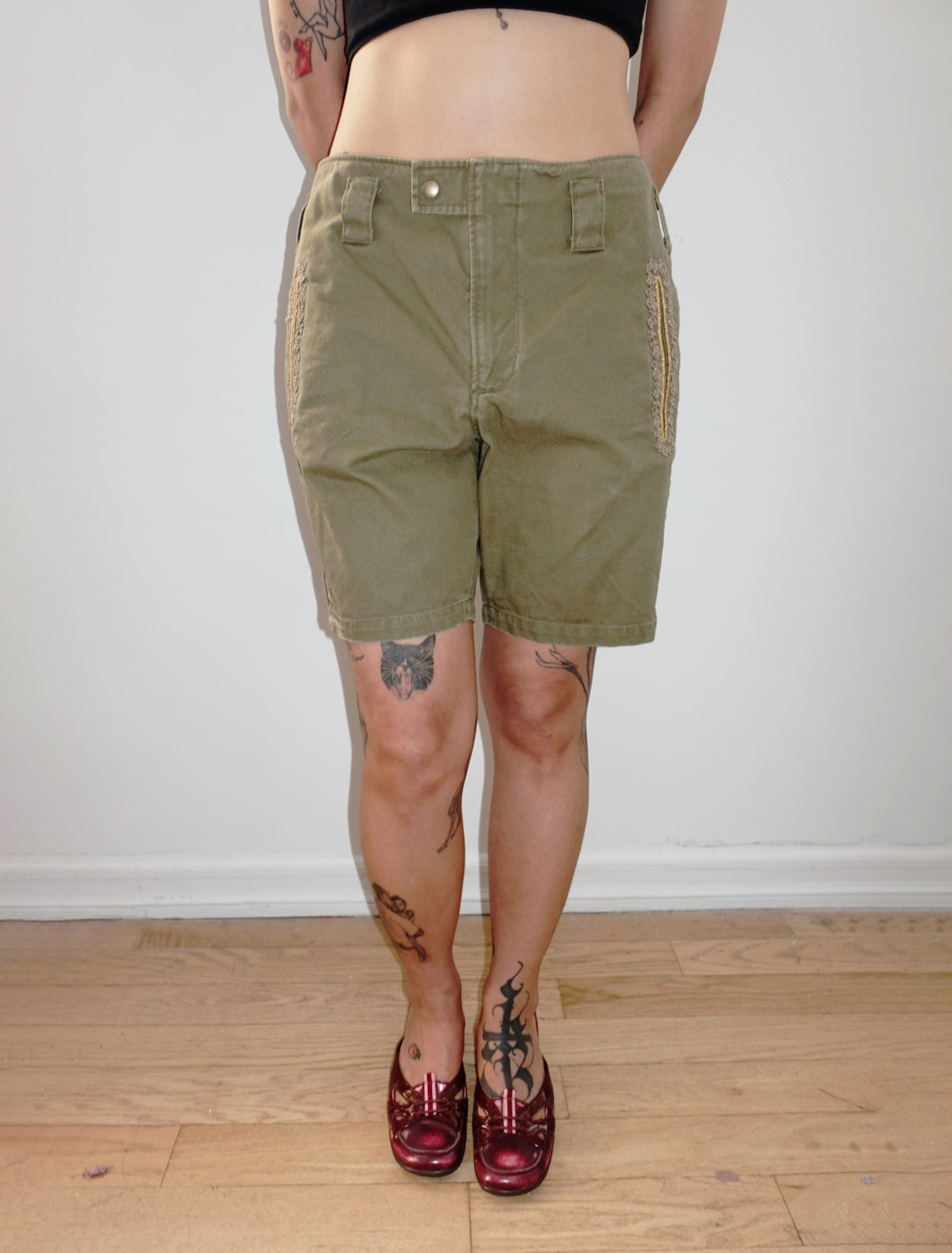 Green shorts