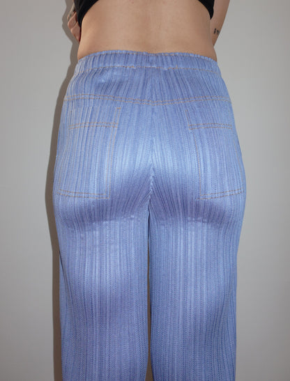 Issey Miyake denim pleats pants