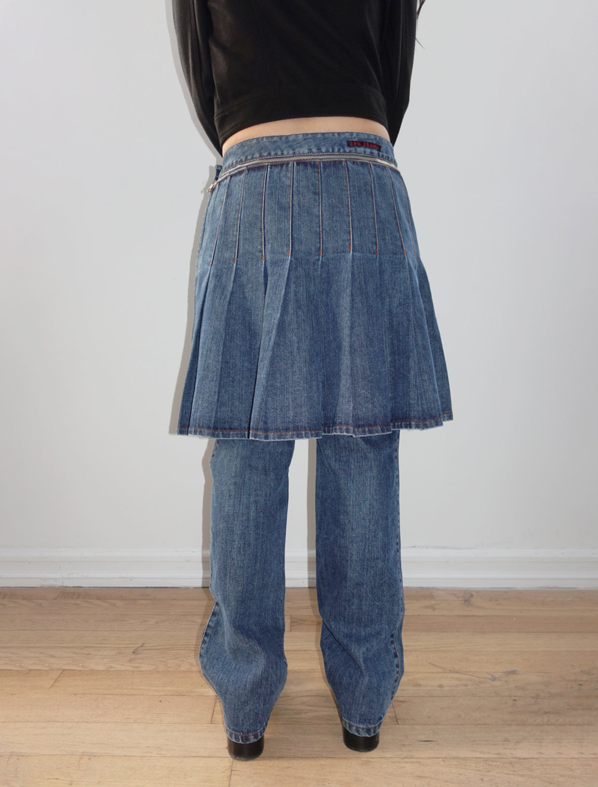 Jean Paul Gaultier layered denim
