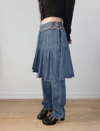 Jean Paul Gaultier layered denim