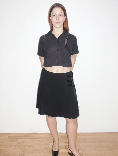 Marine Serre cropped shirt