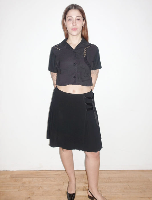 Marine Serre cropped shirt