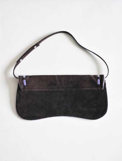 Miu Miu brown suede bag