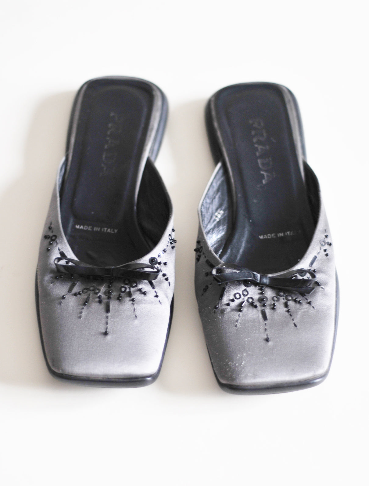 Prada beaded slides