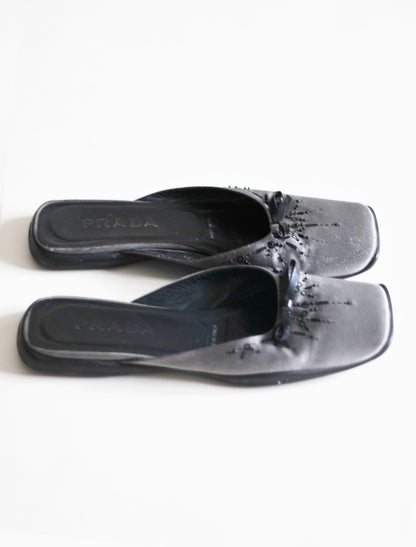 Prada beaded slides