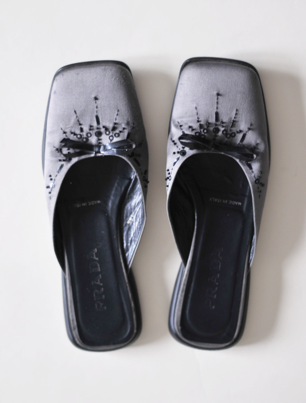 Prada beaded slides