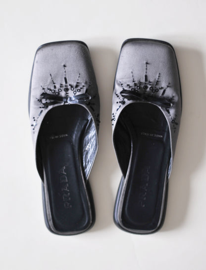 Prada beaded slides