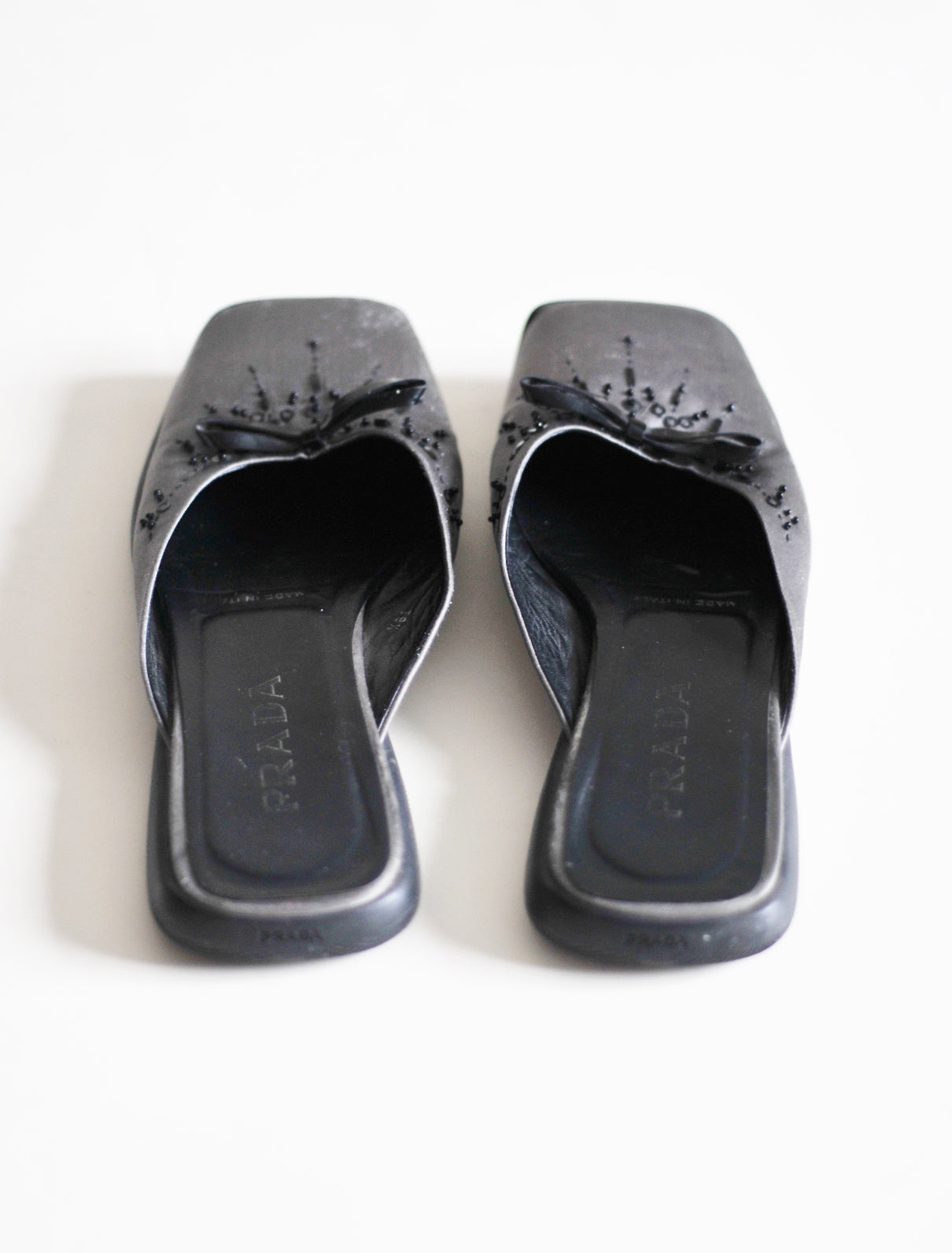 Prada beaded slides