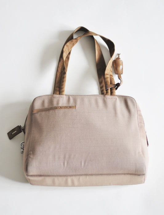 Prada tan shoulder bag