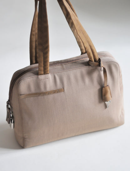 Prada tan shoulder bag