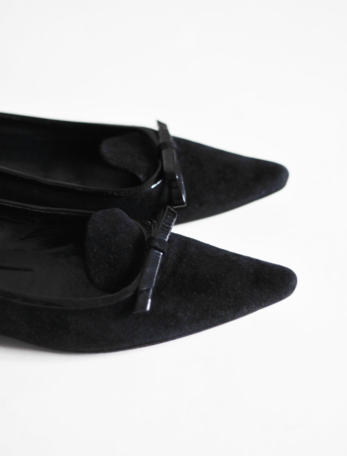 Prada suede bow flats