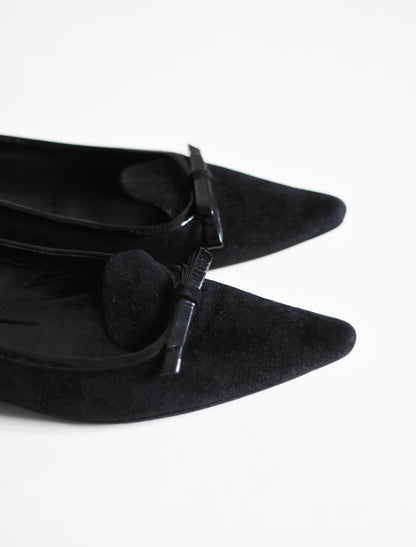 Prada suede bow flats