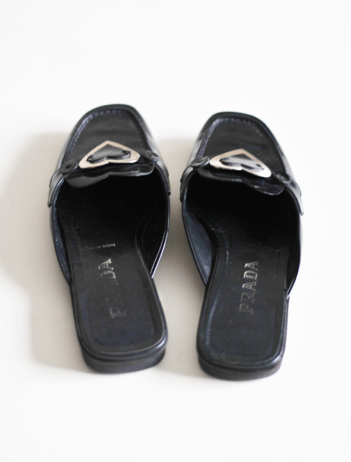 Prada heart mules