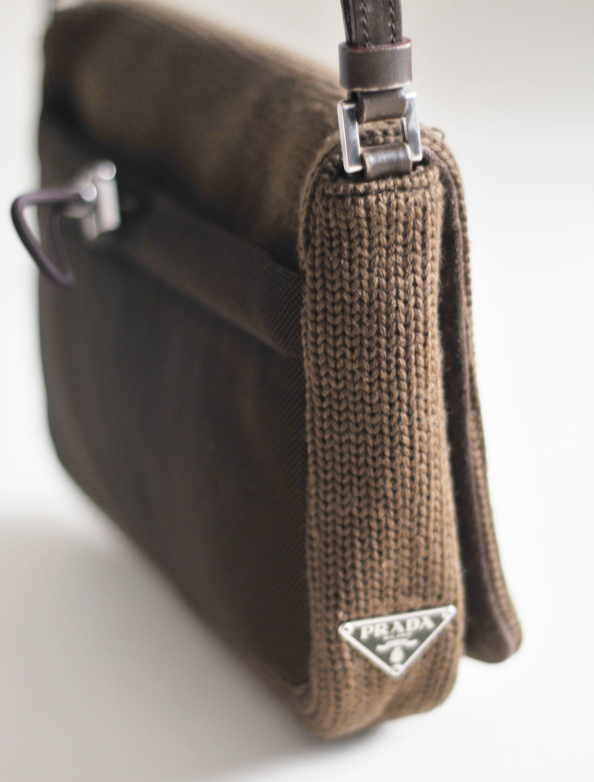 Prada knit shoulder bag