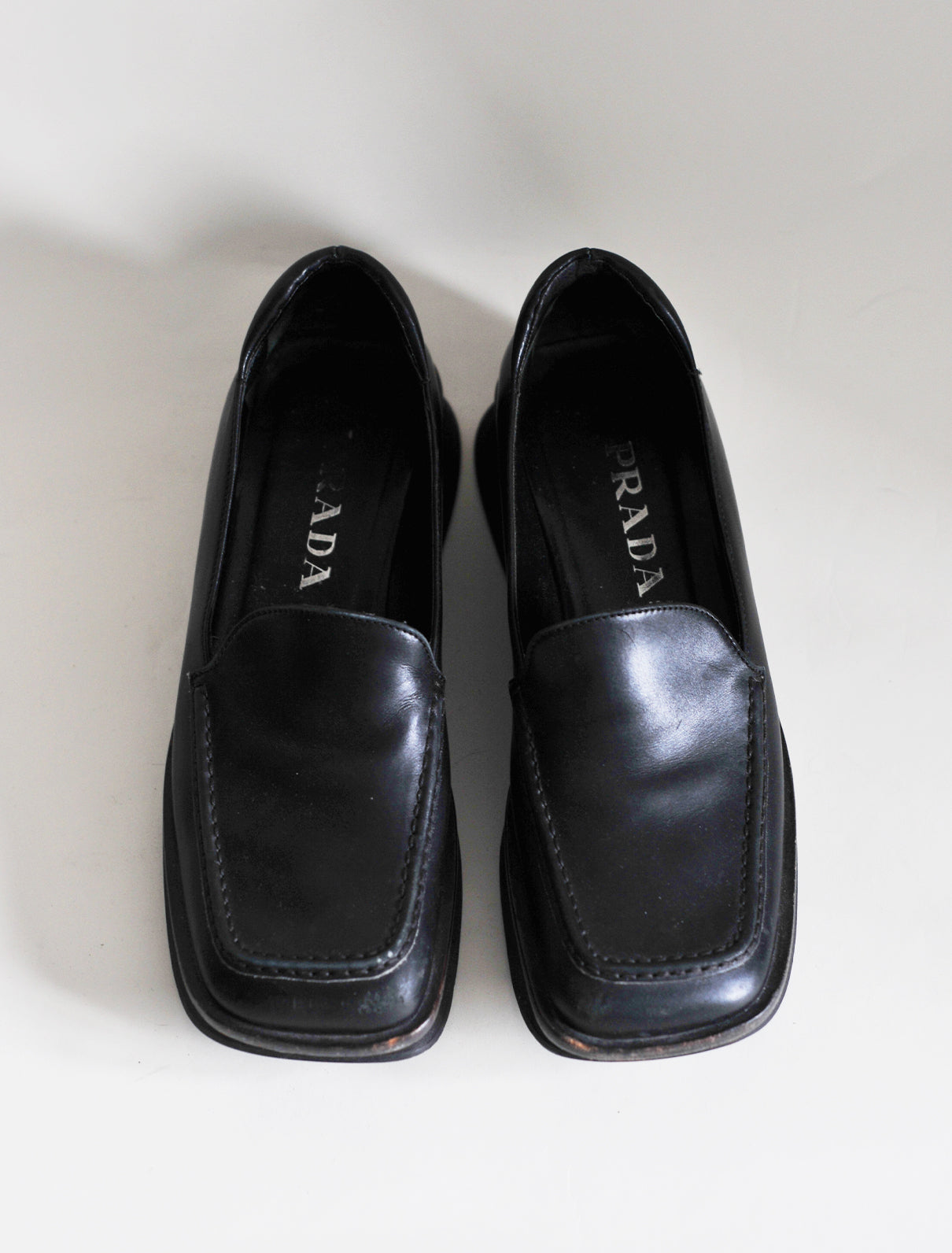 Prada platform loafers