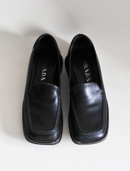 Prada platform loafers