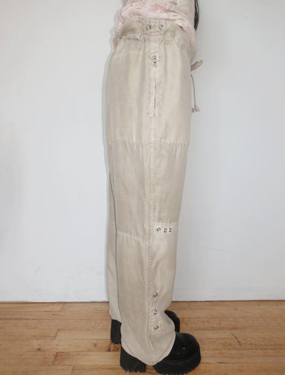 Prada silk cargo pants